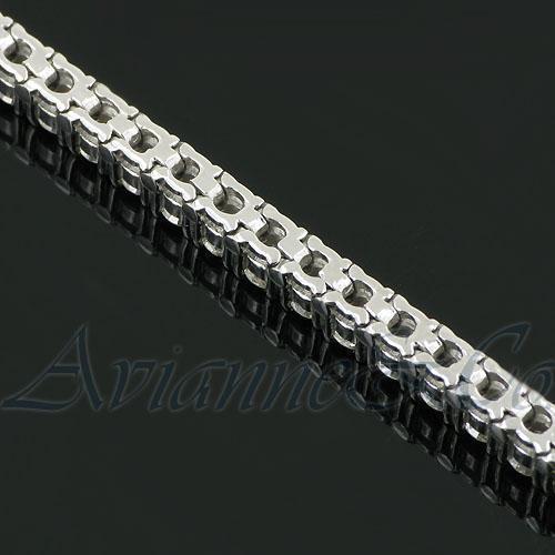 14K White Solid Gold Womens Diamond Tennis Bracelet 6.23 Ctw