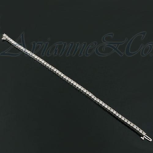 14K White Solid Gold Womens Diamond Tennis Bracelet 6.23 Ctw