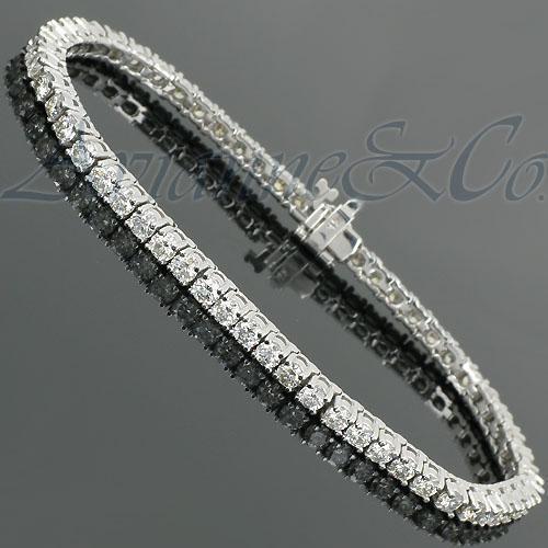 14K White Solid Gold Womens Diamond Tennis Bracelet 6.23 Ctw