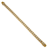 Thumbnail for 14k Yellow Gold Diamond Tennis Bracelet with Side Stones 8 mm 11 Ctw