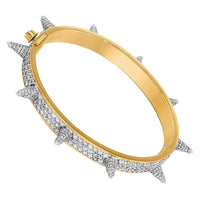 Thumbnail for 14K Yellow Gold Iced Out Spike Bracelet 8.77 Ctw