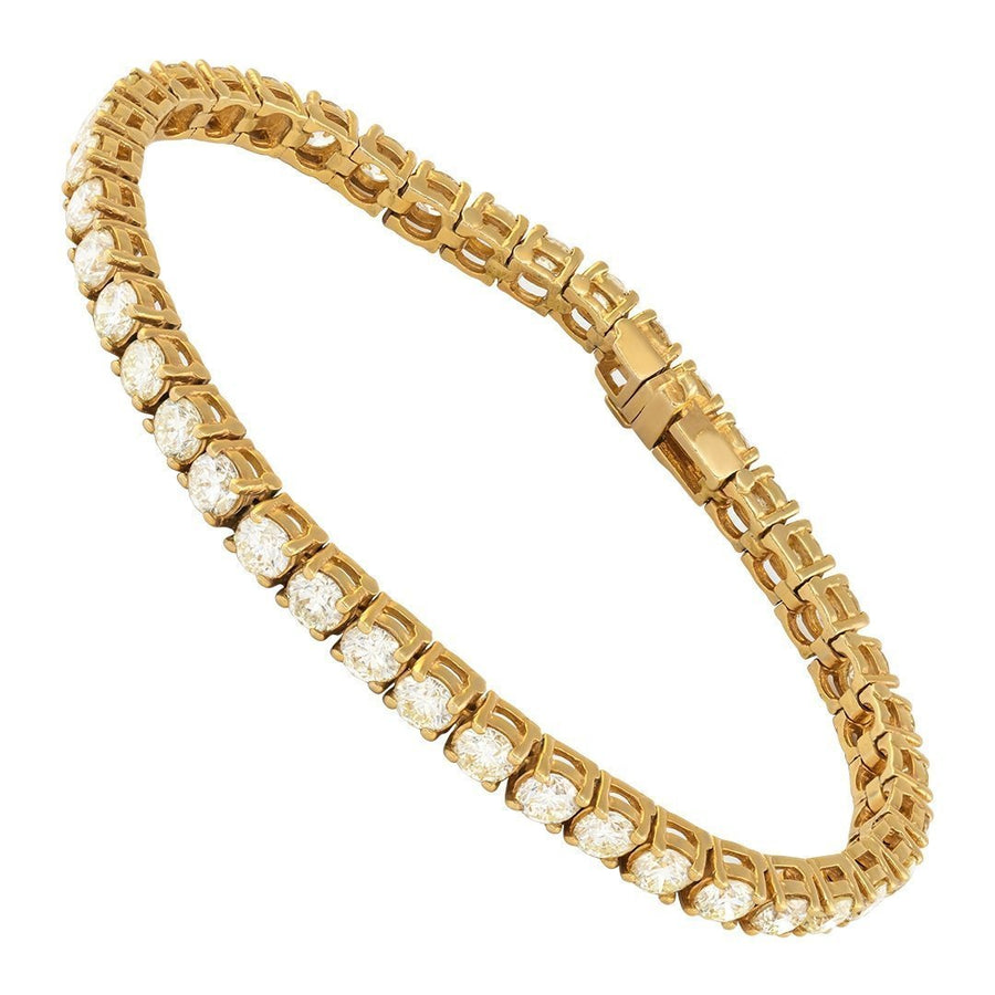 14k Yellow Gold Tennis Bracelet 4.5 mm 10.75 Ctw