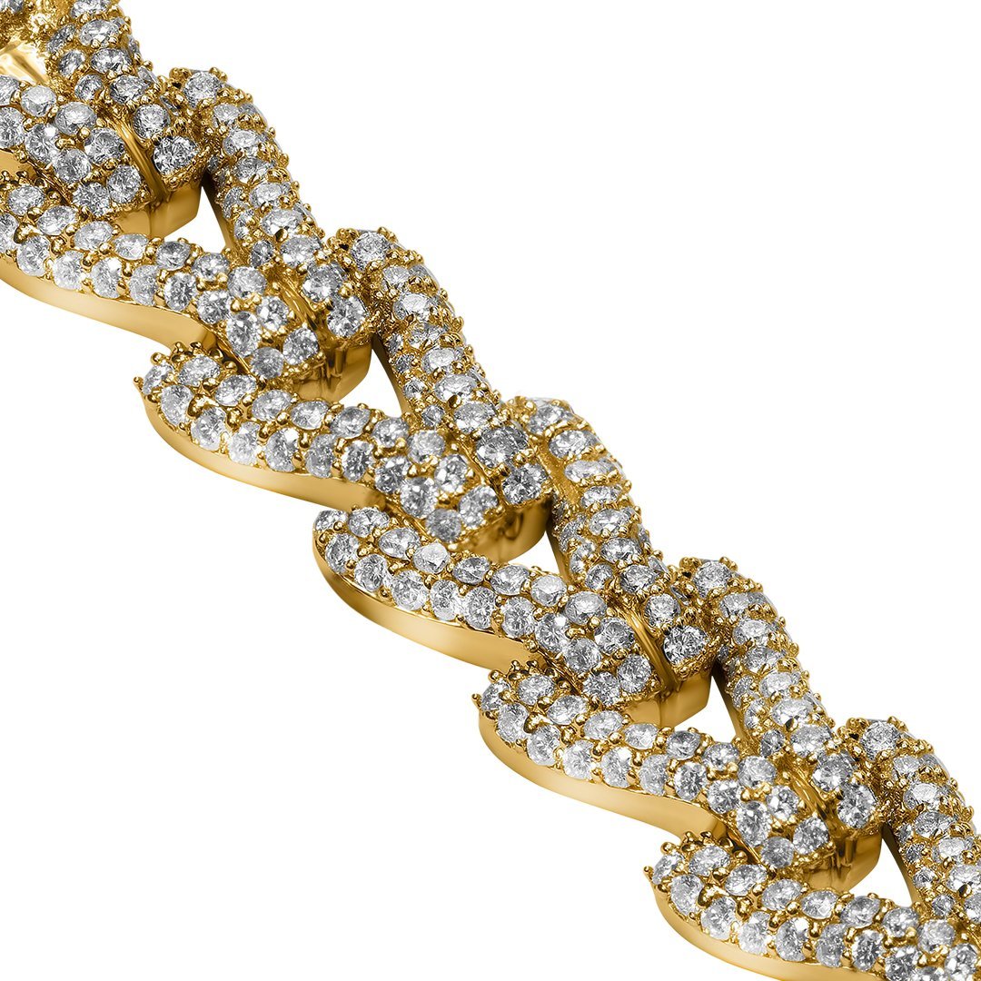 14K Yellow Gold Avianne Link Diamond Bracelet 14.13 Ctw