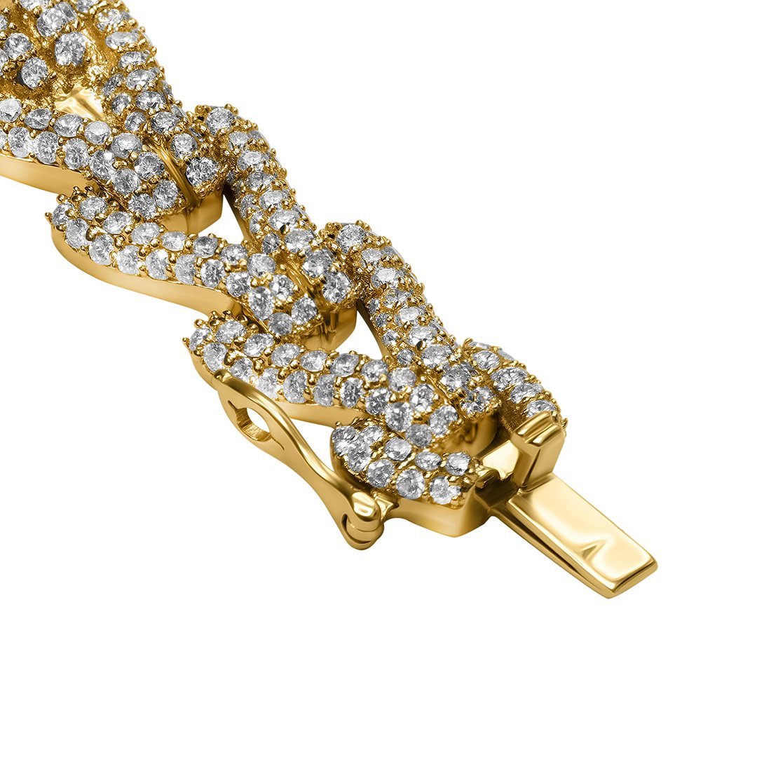 14K Yellow Gold Avianne Link Diamond Bracelet 14.13 Ctw