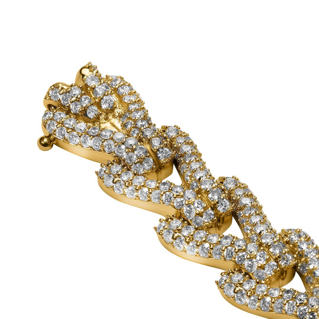 14K Yellow Gold Avianne Link Diamond Bracelet 14.13 Ctw