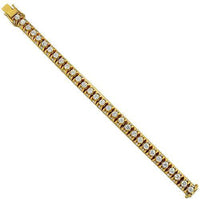Thumbnail for 14K Yellow Solid Gold Mens Diamond Customized Tennis Bracelet With Side Stones 15.00 Ctw