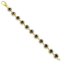 Thumbnail for 14K Yellow Solid Gold Unisex Diamond Fancy Bracelet With Black Diamonds 4.29 Ctw