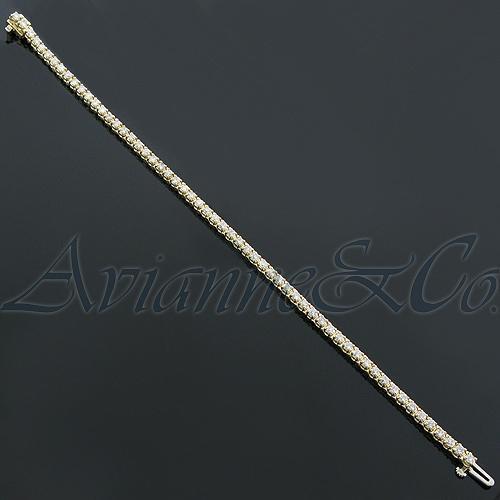 14K Yellow Solid Gold Womens Diamond Tennis Bracelet 3.00 Ctw