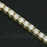 Thumbnail for 14K Yellow Solid Gold Womens Diamond Tennis Bracelet 8.35 Ctw