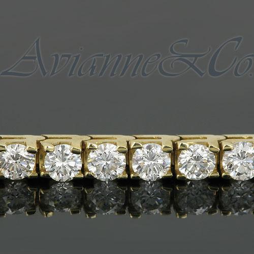 14K Yellow Solid Gold Womens Diamond Tennis Bracelet 8.35 Ctw