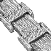 Thumbnail for 18K Solid White Gold Mens Custom Diamond Bracelet 160 Ctw