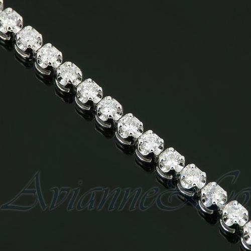 18K White Solid Gold Womens Diamond Tennis Bracelet 1.71 Ctw