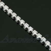 Thumbnail for 18K White Solid Gold Womens Diamond Tennis Bracelet 1.71 Ctw