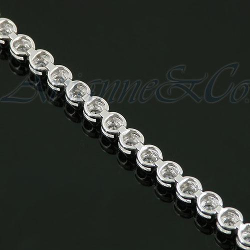 18K White Solid Gold Womens Diamond Tennis Bracelet 1.71 Ctw