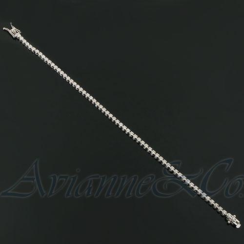18K White Solid Gold Womens Diamond Tennis Bracelet 1.71 Ctw
