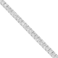 Thumbnail for 18K White Solid Gold Womens Diamond Tennis Bracelet 6.78 Ctw