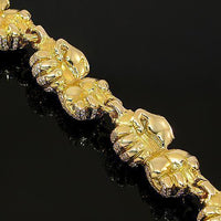 Thumbnail for 18K Yellow Solid Gold Mens Custom Boxing Glove Bracelet 17.50 Ctw