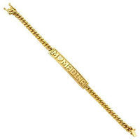 Thumbnail for Diamond Cuban Custom ID Bracelet in 14k Yellow Gold 0.25 Ctw