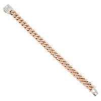 Thumbnail for Diamond Cuban Link Bracelet Two Tone Gold 1 Ctw