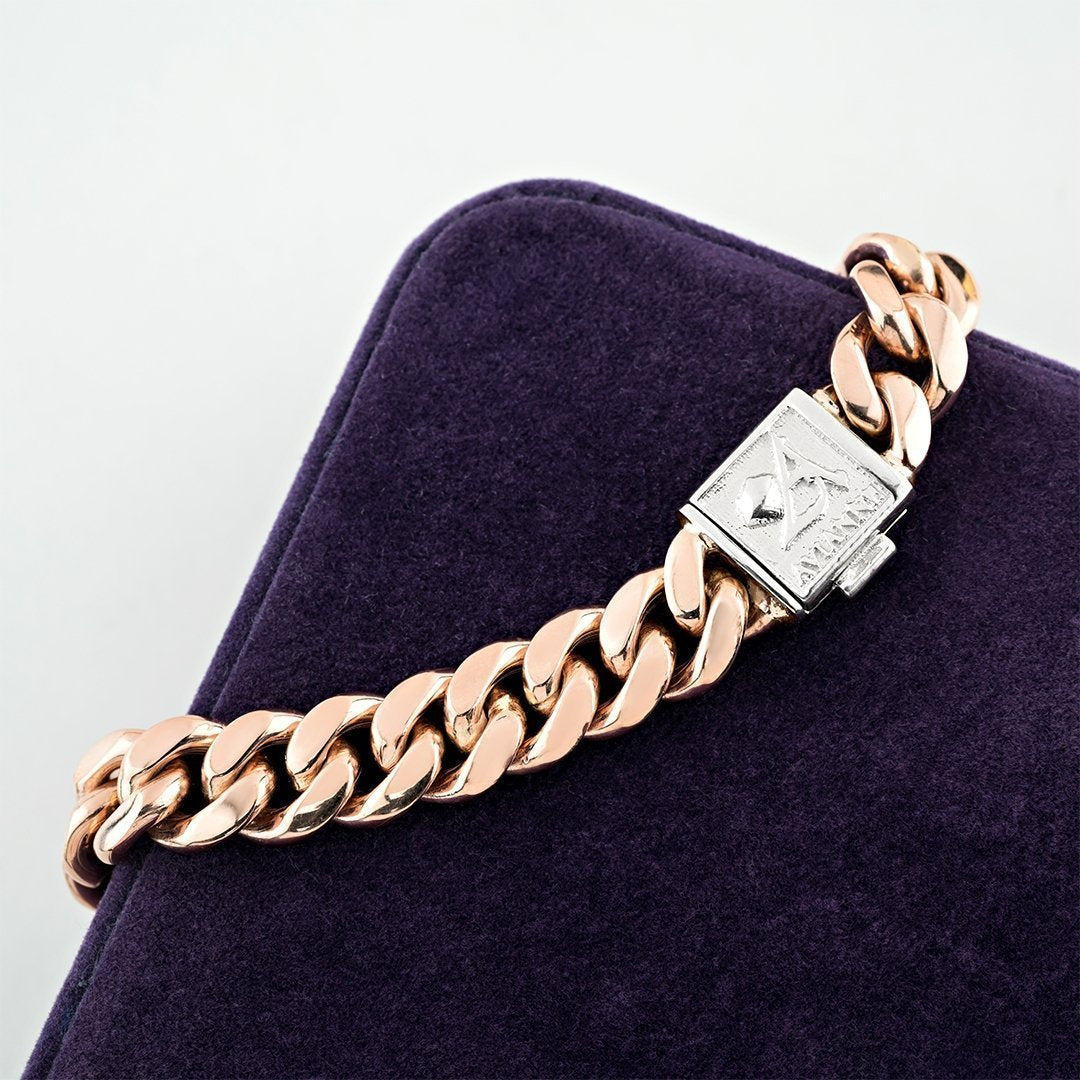 Louis Vuitton 18K White Gold Padlock & Square Link Bracelet