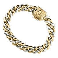 Thumbnail for Diamond Cuban Link Bracelet Two Tone Gold 5.50 Ctw