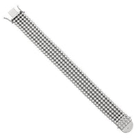 Thumbnail for Diamond Five Row Tennis Bracelet in 14k White Gold 7 Ctw