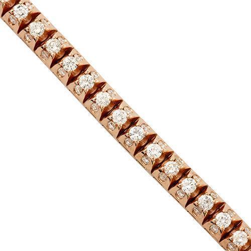 Diamond Tennis Bracelet in 14k Rose Gold 10 Ctw