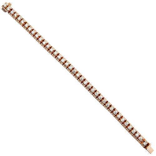 Diamond Tennis Bracelet in 14k Rose Gold 10 Ctw
