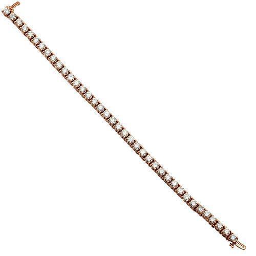 Diamond Tennis Bracelet in 14k Rose Gold 13 Ctw