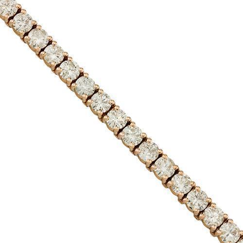 Diamond Tennis Bracelet in 14k Rose Gold 15 Ctw