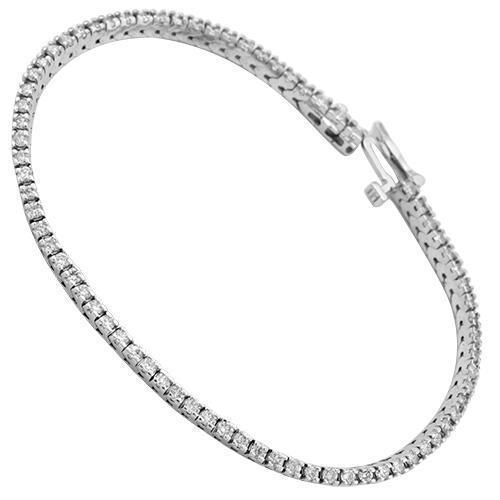 Diamond Tennis Bracelet in 14k White Gold 1.85 Ctw