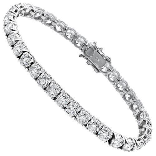 Diamond Tennis Bracelet in 14k White Gold 15 Ctw