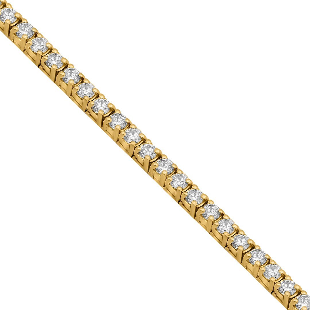Diamond Tennis Bracelet in 14k Yellow Gold 5.6 ctw