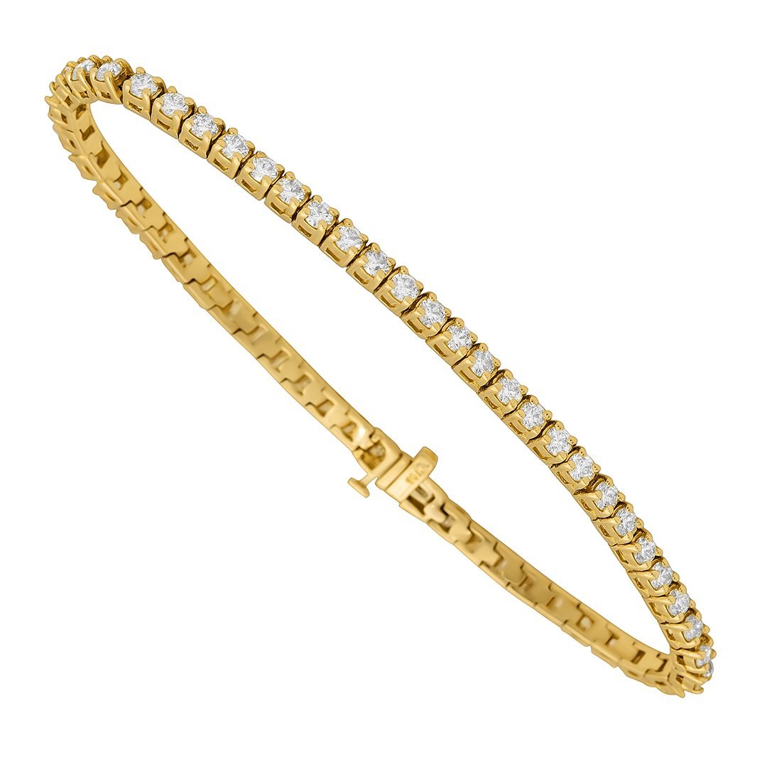 Yellow Diamond Asscher Cut Tennis Bracelet | 14 Carats | 18K Yellow Gold