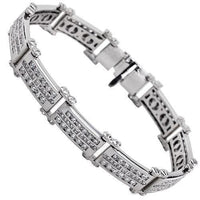 Thumbnail for Diamond Tree Row Bracelet in 14k White Gold 8 Ctw