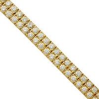 Thumbnail for Diamond Two Row Tennis Bracelet in 14k Rose Gold 8 Inches