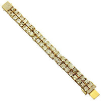 Thumbnail for Diamond Two Row Tennis Bracelet in 14k Yellow Gold 95 Ctw