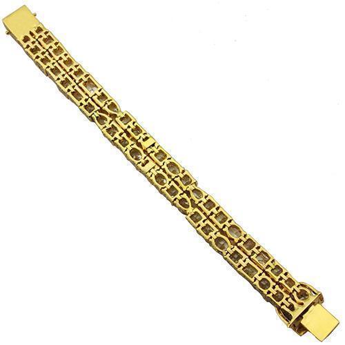 Diamond Two Row Tennis Bracelet in 14k Yellow Gold 95 Ctw