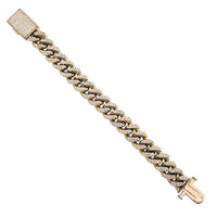 Thumbnail for Diamond Two Tone 14k Gold Miami Cuban Bracelet 11 Carat