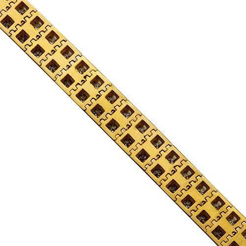 Two Row Diamond Tennis Bracelet in 14k Yellow Gold 4.81 Ctw