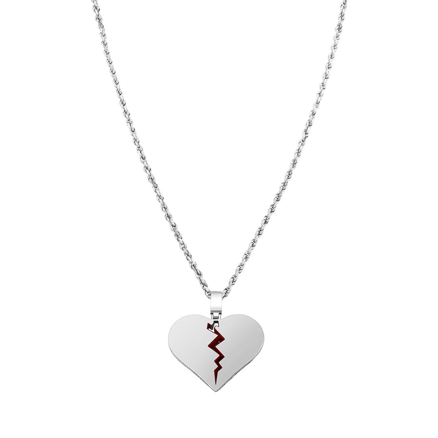 Diamond Broken Heart Pendant
