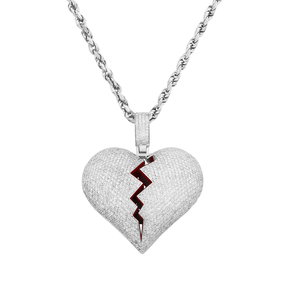 Acrylic Broken Heart Necklace – Little Pig Jewellery Design