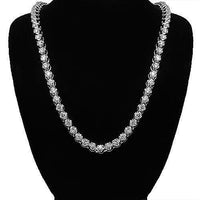 Thumbnail for 10K White Gold Mens Classic Diamond Tennis Chain 11.00 Ctw