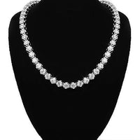 Thumbnail for 10K White Gold Mens Diamond Tennis Chain 7.00 Ctw