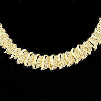 Thumbnail for 10K Yellow Solid Gold Womens Diamond Necklace 4.00 Ctw