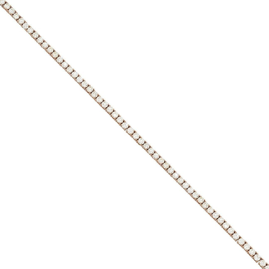 14k Rose Gold Tennis Chain 20 Inches 14.31 Ctw