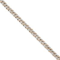 Thumbnail for 14K Two Tone Gold Diamond Cuban Chain 15 Ctw 24 Inches 9 mm