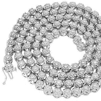 Thumbnail for 14K White Gold Mens VS Diamond Tennis Chain 9.50 Ctw