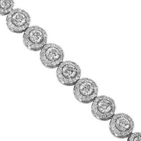 Thumbnail for 14K White Solid Gold Womens Diamond Necklace 13.90 Ctw