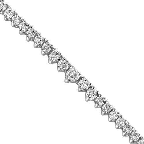 14K White Solid Gold Womens Diamond Necklace  4.00 Ctw